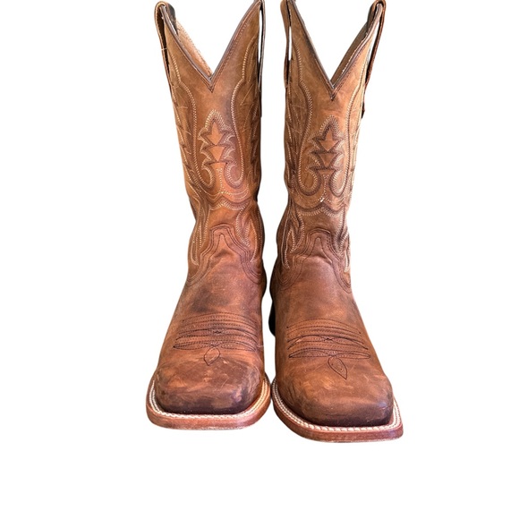Durango Brown Western Boots with Decorative Stitching - Picture 2 of 6